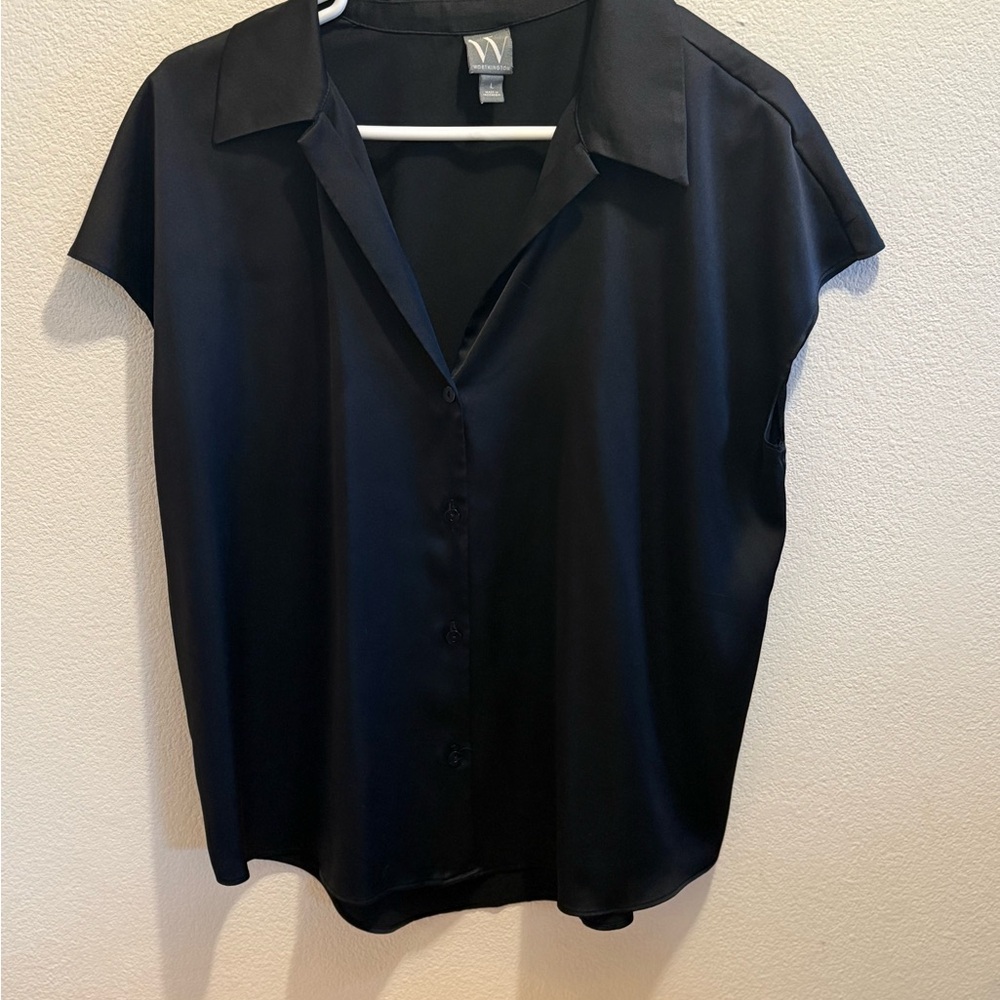 Worthington Black Satin Blouse